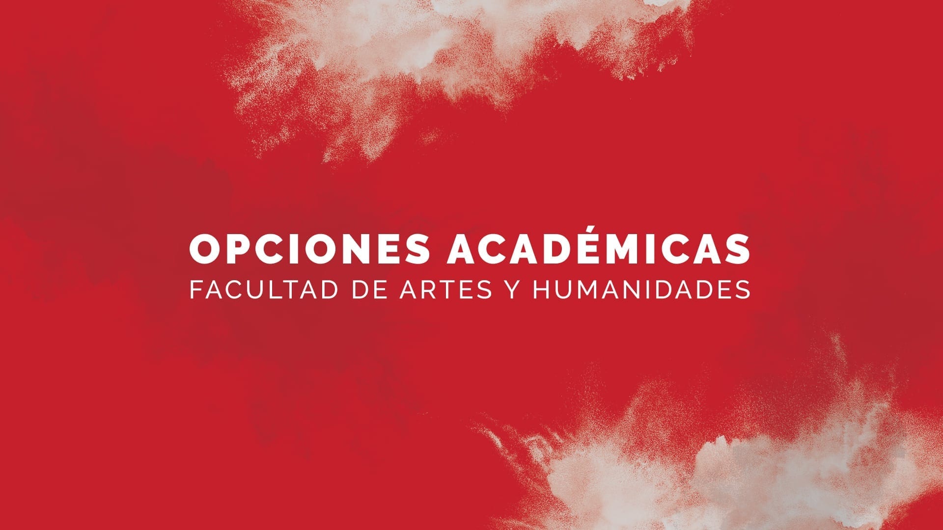 Opciones académicas Facultad de Artes y Humanidades